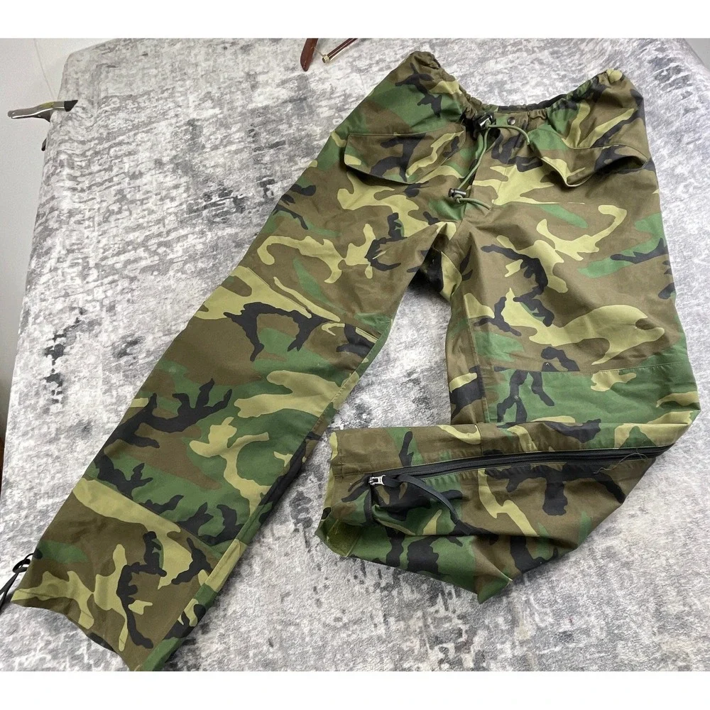 GI Mens Medium Regular Camo Extended Cold Weather Trousers Green Olive Khaki